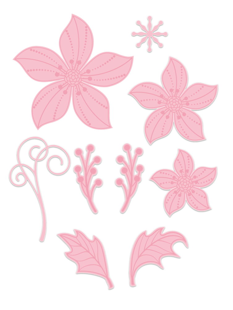 Chloes Creative Cards Christmas Rose 5x7 3D Embossing Folder, Metal Die & Stamp Set - Craftywaftyshop