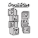 Chloes Creative Cards Die & Stamp - Baby Collection Blocks | C - DIEST - BABYBK - Craftywaftyshop