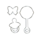Chloes Creative Cards Die & Stamp - Baby Collection Rattle | C - DIEST - BABYR - Craftywaftyshop