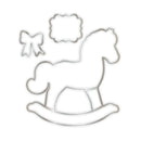 Chloes Creative Cards Die & Stamp - Baby Collection Rocking Horse | C - DIEST - ROCKH - Craftywaftyshop
