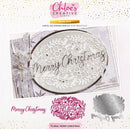 Chloes Creative Cards Floral Merry Christmas Metal Die Set - Craftywaftyshop