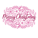 Chloes Creative Cards Floral Merry Christmas Metal Die Set - Craftywaftyshop