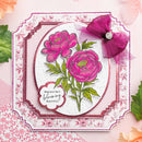 Chloe’s Creative Cards Peony Die & Stamp Set – Illustrated Peony Stamps with Coordinating Metal Dies - Craftywaftyshop
