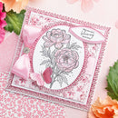 Chloe’s Creative Cards Peony Die & Stamp Set – Illustrated Peony Stamps with Coordinating Metal Dies - Craftywaftyshop