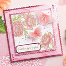 Chloe’s Creative Cards Peony Die & Stamp Set – Illustrated Peony Stamps with Coordinating Metal Dies - Craftywaftyshop
