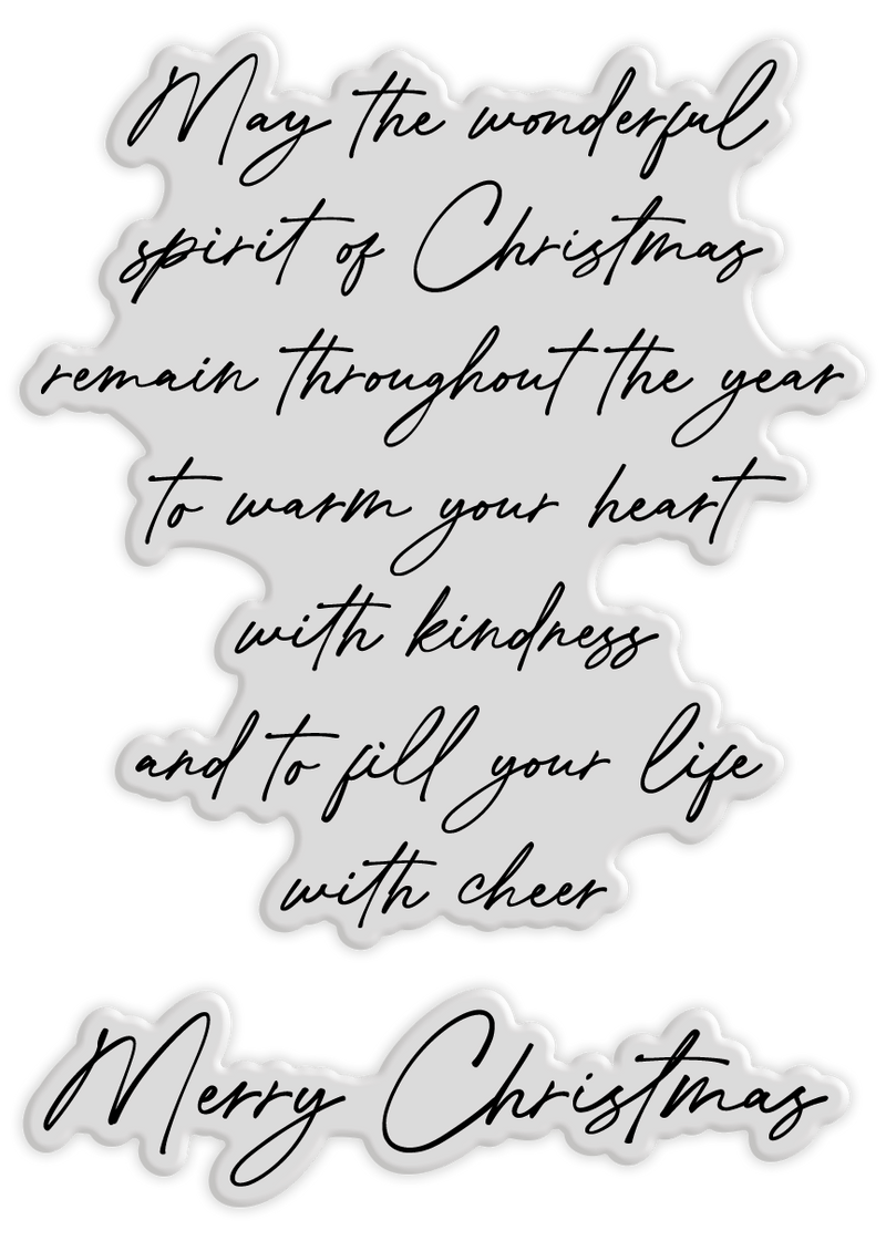 Chloes Creative Cards Photopolymer Stamp Set (A7) - Christmas Verse - Christmas Spirit - Craftywaftyshop