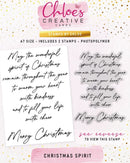 Chloes Creative Cards Photopolymer Stamp Set (A7) - Christmas Verse - Christmas Spirit - Craftywaftyshop