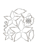 Chloes Creative Cards Poinsettia 5x7 3D Embossing Folder, Metal Die & Stamp Set - Craftywaftyshop