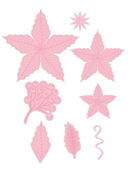 Chloes Creative Cards Poinsettia 5x7 3D Embossing Folder, Metal Die & Stamp Set - Craftywaftyshop