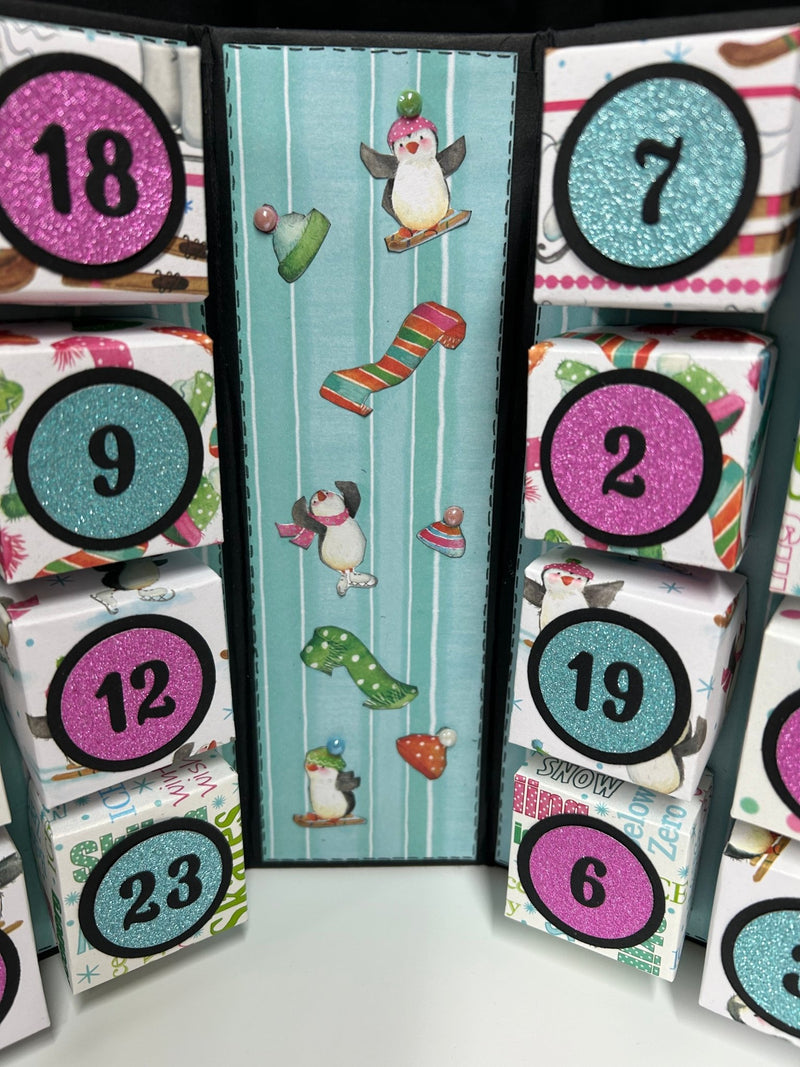 Christmas Advent Book and Exploding Box Kit by Craftywafty - Craftywaftyshop