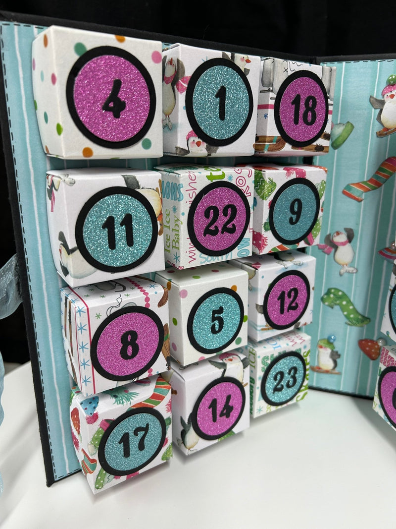 Christmas Advent Book and Exploding Box Kit by Craftywafty - Craftywaftyshop
