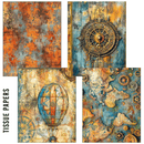 Ciao Bella Craftmix Past Time Mixed A5 Paper Pack - 8 Sheets (Tissue & Vellum Variety) - Craftywaftyshop