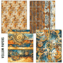 Ciao Bella Craftmix Past Time Mixed A5 Paper Pack - 8 Sheets (Tissue & Vellum Variety) - Craftywaftyshop