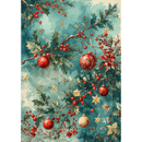 Ciao Bella Hot Cocoa & Holly Rice Paper A5 MIXED - Craftywaftyshop