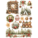 Ciao Bella Hot Cocoa & Holly Rice Paper A5 MIXED - Craftywaftyshop