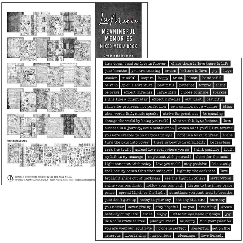 Ciao Bella Mixed Media book Meaningful Memories A4 Maxi - Craftywaftyshop