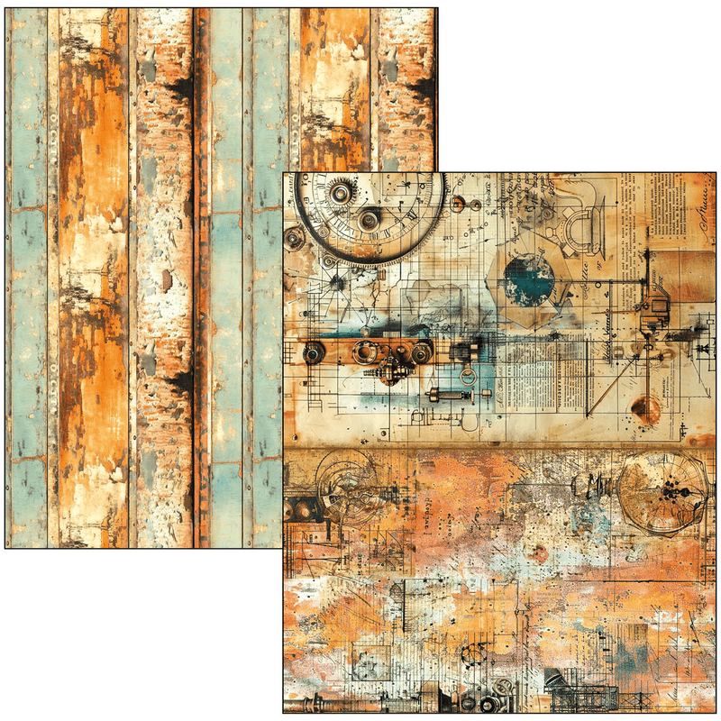 Ciao Bella Mixed Media book Past Time A4 Maxi - Craftywaftyshop