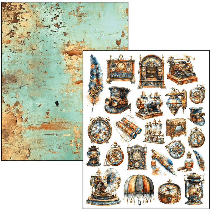 Ciao Bella Mixed Media book Past Time A4 Maxi - Craftywaftyshop