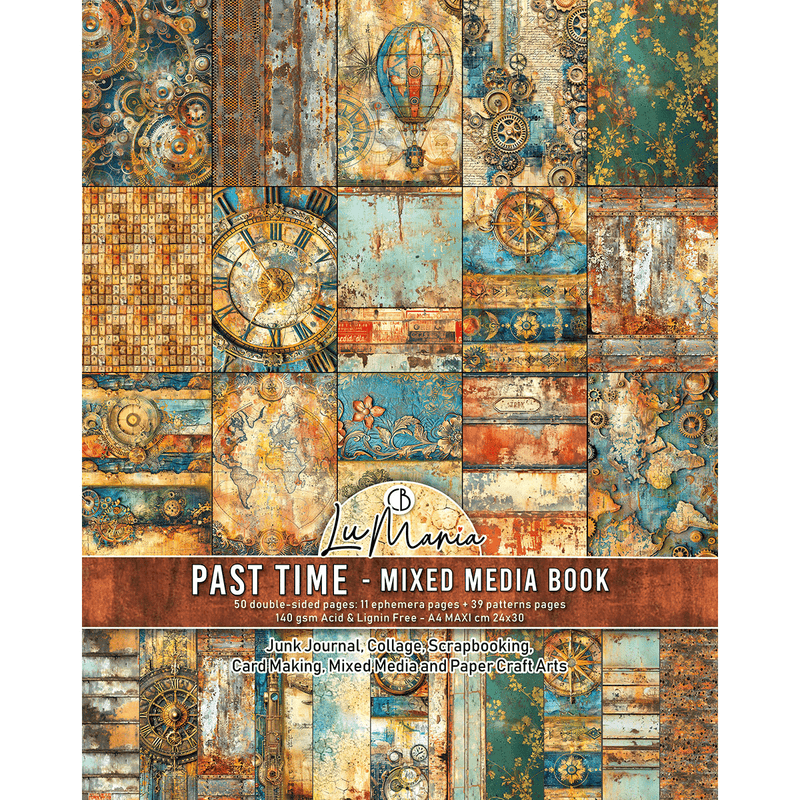Ciao Bella Mixed Media book Past Time A4 Maxi - Craftywaftyshop