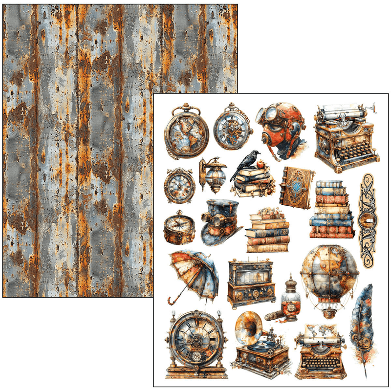 Ciao Bella Mixed Media book Past Time A4 Maxi - Craftywaftyshop