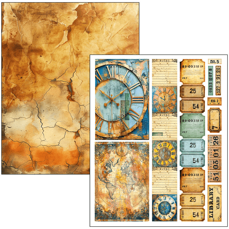 Ciao Bella Mixed Media book Past Time A4 Maxi - Craftywaftyshop