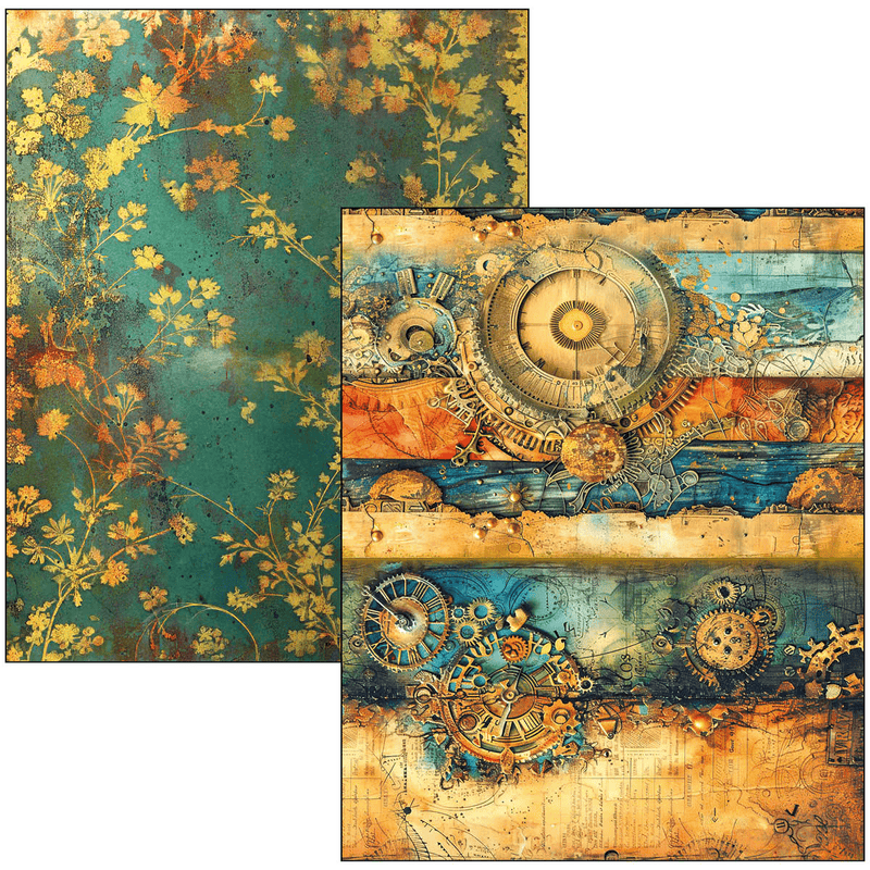 Ciao Bella Mixed Media book Past Time A4 Maxi - Craftywaftyshop