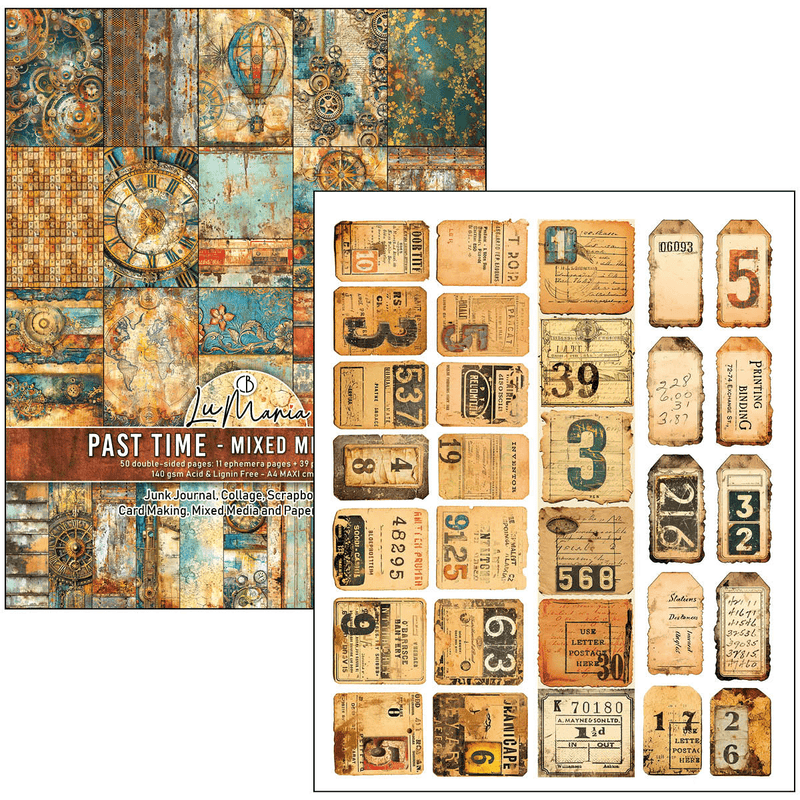 Ciao Bella Mixed Media book Past Time A4 Maxi - Craftywaftyshop