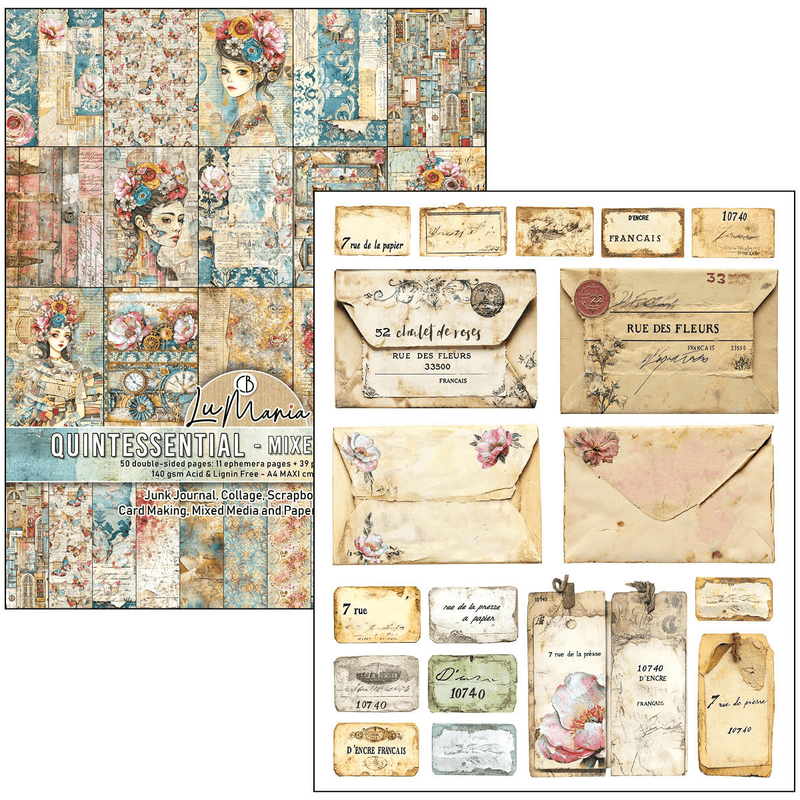Ciao Bella Mixed Media book Quintessential A4 Maxi - Craftywaftyshop