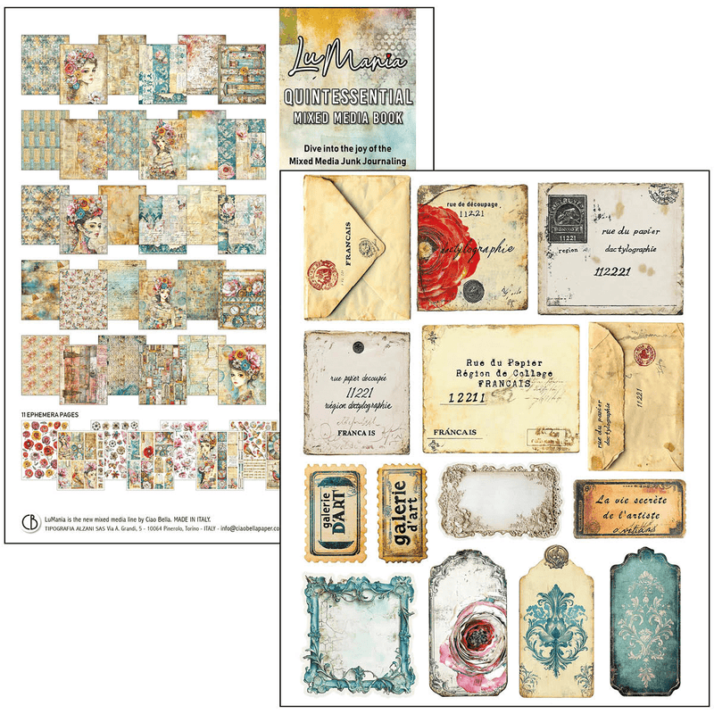 Ciao Bella Mixed Media book Quintessential A4 Maxi - Craftywaftyshop