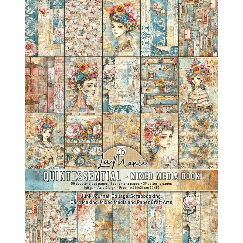 Ciao Bella Mixed Media book Quintessential A4 Maxi - Craftywaftyshop