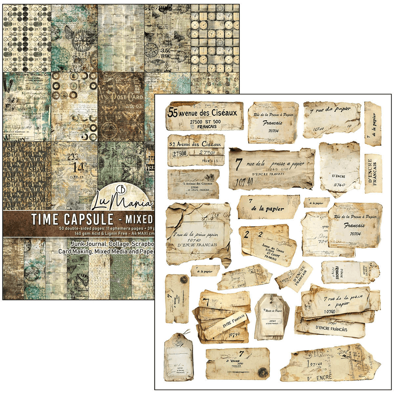 Ciao Bella Mixed Media book Time Capsule A4 Maxi - Craftywaftyshop
