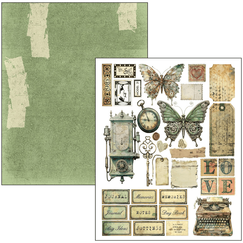 Ciao Bella Mixed Media book Time Capsule A4 Maxi - Craftywaftyshop