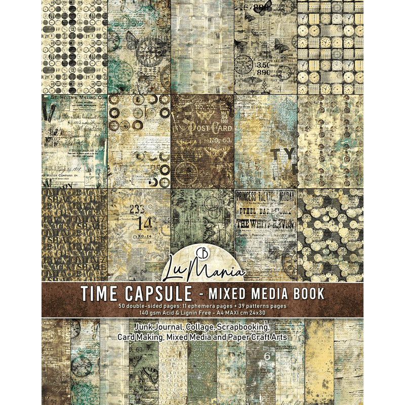 Ciao Bella Mixed Media book Time Capsule A4 Maxi - Craftywaftyshop