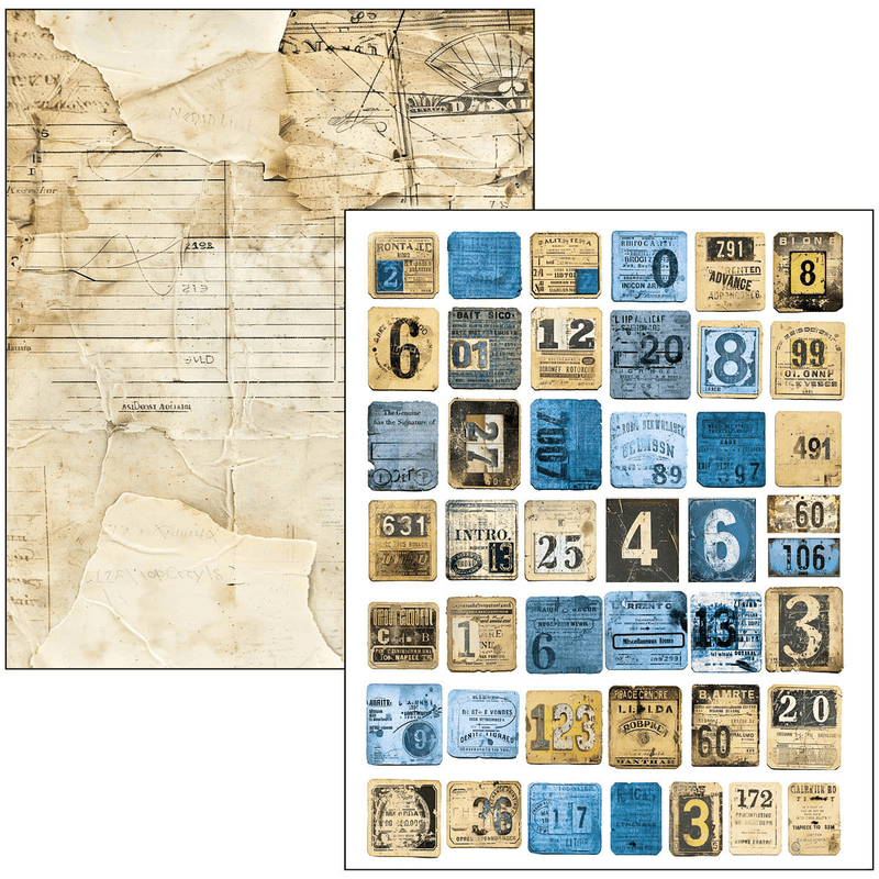 Ciao Bella Mixed Media book Urban Blue Denim A4 Maxi - Craftywaftyshop