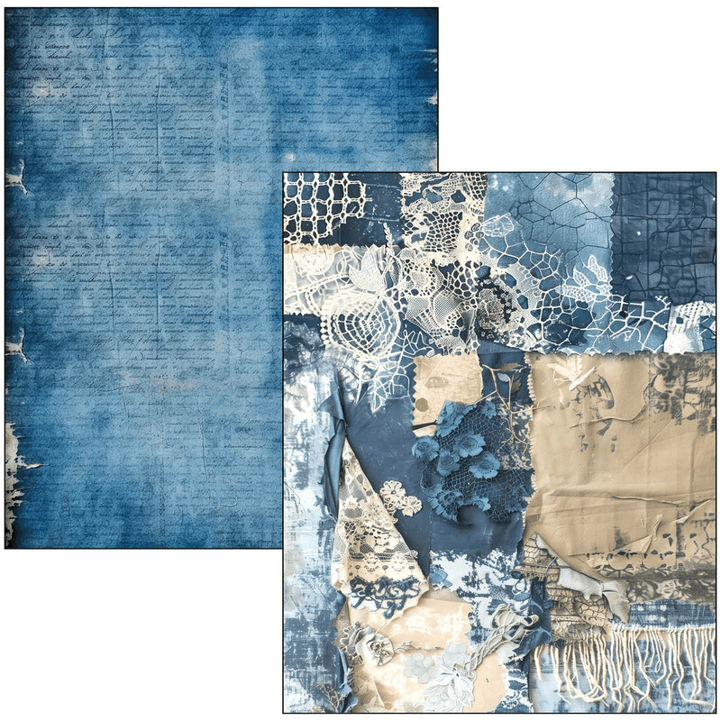 Ciao Bella Mixed Media book Urban Blue Denim A4 Maxi - Craftywaftyshop