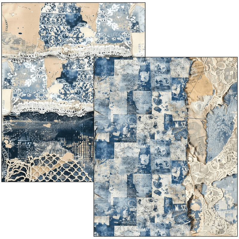 Ciao Bella Mixed Media book Urban Blue Denim A4 Maxi - Craftywaftyshop