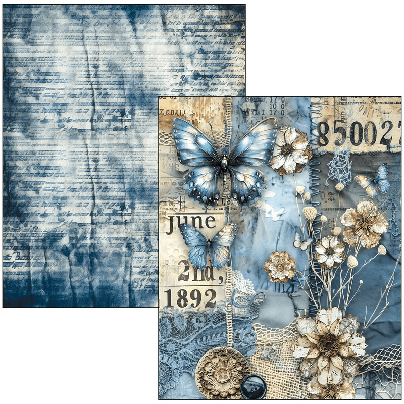 Ciao Bella Mixed Media book Urban Blue Denim A4 Maxi - Craftywaftyshop