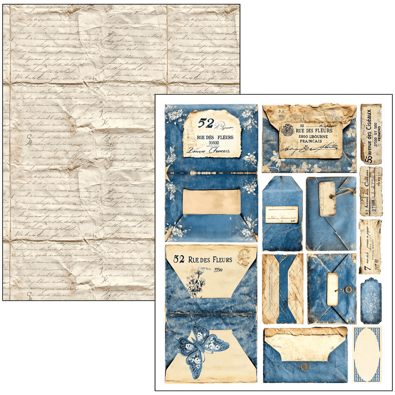 Ciao Bella Mixed Media book Urban Blue Denim A4 Maxi - Craftywaftyshop
