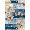 Ciao Bella Mixed Media rice paper A4 set 4/Pkg Urban Blue Denim - Craftywaftyshop
