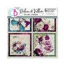Ciao Bella Paper Bohemian Burgundy 6x6 Deluxe & Vellum Dual Pack | CBXQ012 - Craftywaftyshop