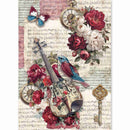 Ciao Bella Paper Bohemian Burgundy A5 Rice Paper Mixed x8 Single-Sided | CBRS046 - Craftywaftyshop