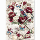 Ciao Bella Paper Bohemian Burgundy A5 Rice Paper Mixed x8 Single-Sided | CBRS046 - Craftywaftyshop