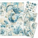 Ciao Bella Paper - Edge of the Ocean - A4 Mixed Media Rice Paper Set | MF008 - Craftywaftyshop