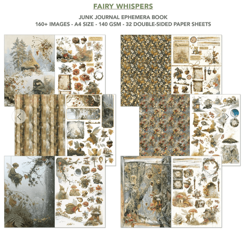 Ciao Bella Paper - Fairy Whispers - Junk Journal & Ephemera Book - Craftywaftyshop