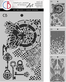 Ciao Bella Paper - Fairy Whispers - Triple Layer Stencil Set (5"x8") - Craftywaftyshop