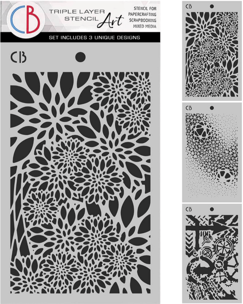 Ciao Bella Paper - Polar Railway - Triple Layer Stencil Set (5"x8") - Craftywaftyshop