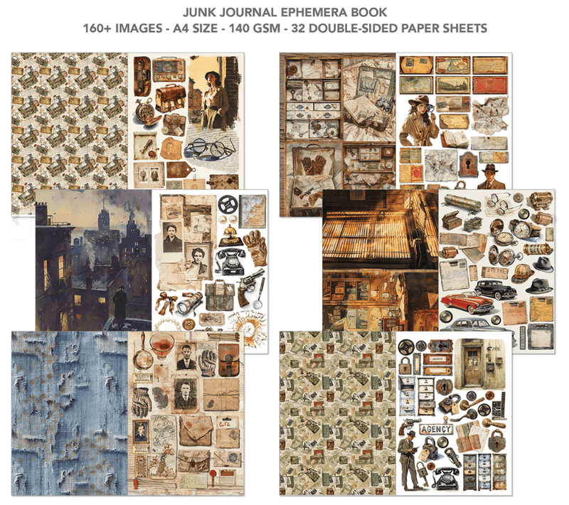 Ciao Bella Paper - The Last Mystery - Junk Journal & Ephemera Book - Craftywaftyshop