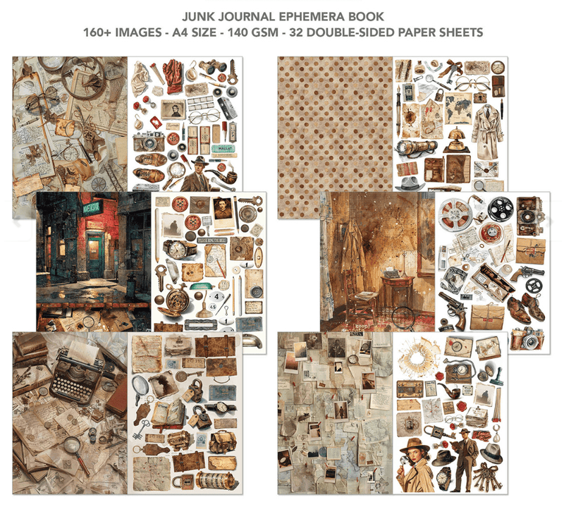 Ciao Bella Paper - The Last Mystery - Junk Journal & Ephemera Book - Craftywaftyshop