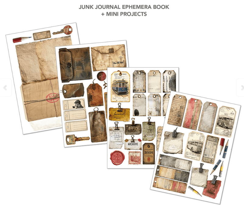 Ciao Bella Paper - The Last Mystery - Junk Journal & Ephemera Book - Craftywaftyshop