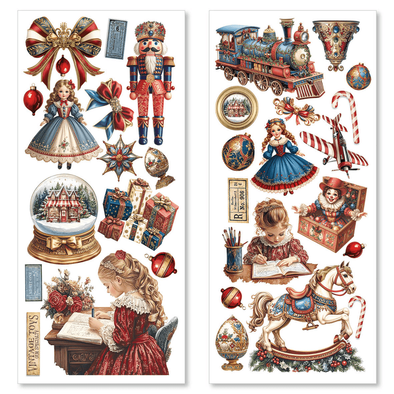 Ciao Bella Toy Shop Art Stickers transparent adhesive sheets - Craftywaftyshop